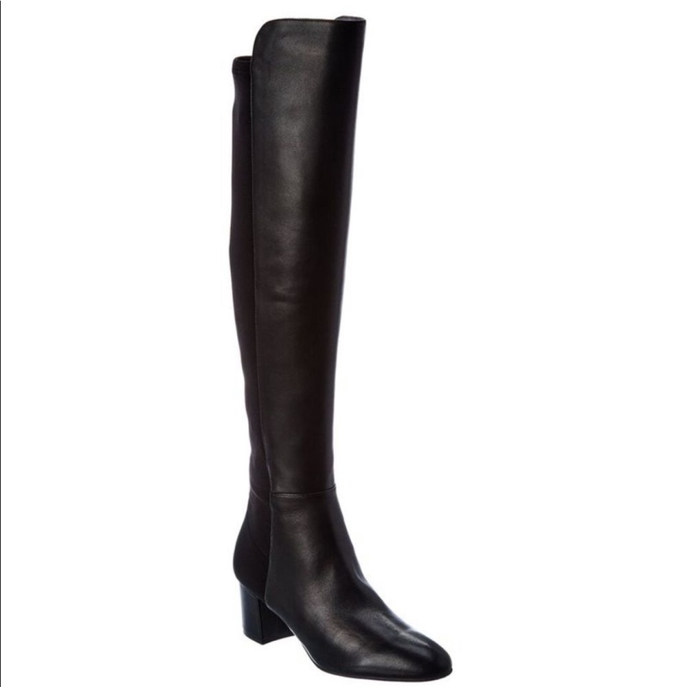 Black leather boots